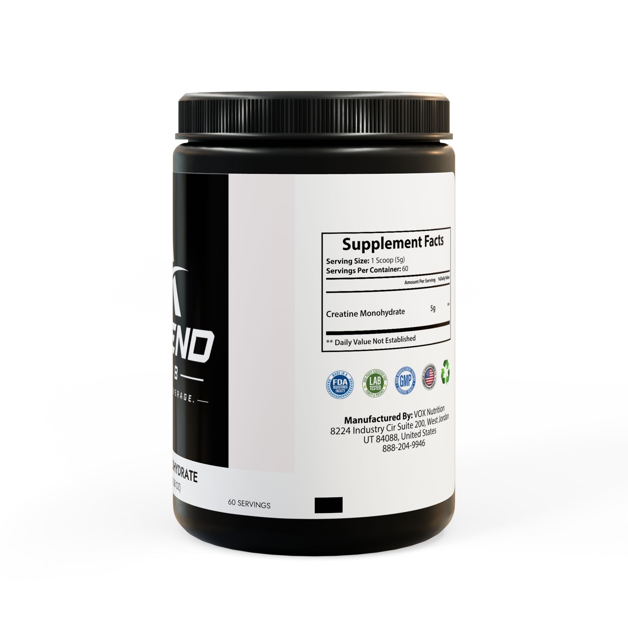 Ascend Club Creatine Monohydrate Supplement (300g, 10.58oz)