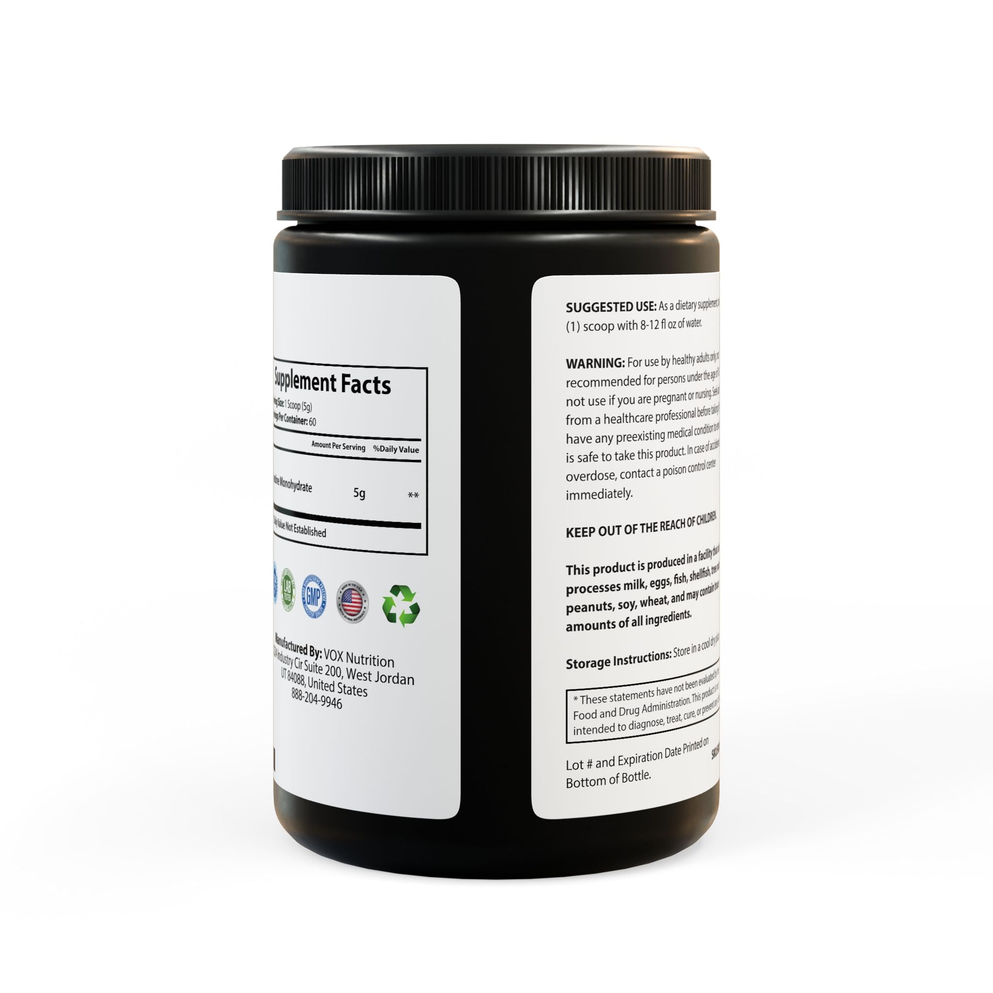 Ascend Club Creatine Monohydrate Supplement (300g, 10.58oz)