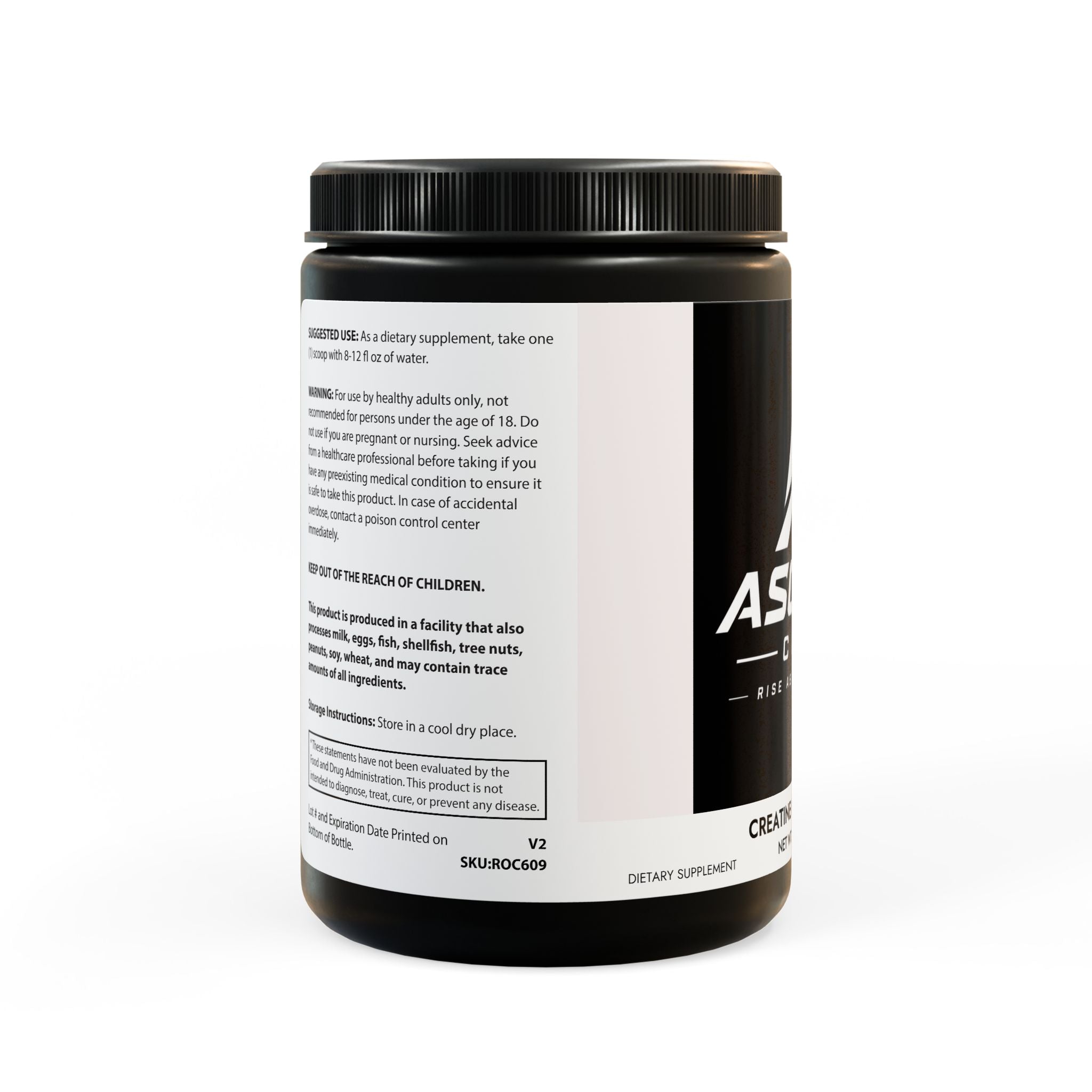 Ascend Club Creatine Monohydrate Supplement (300g, 10.58oz)
